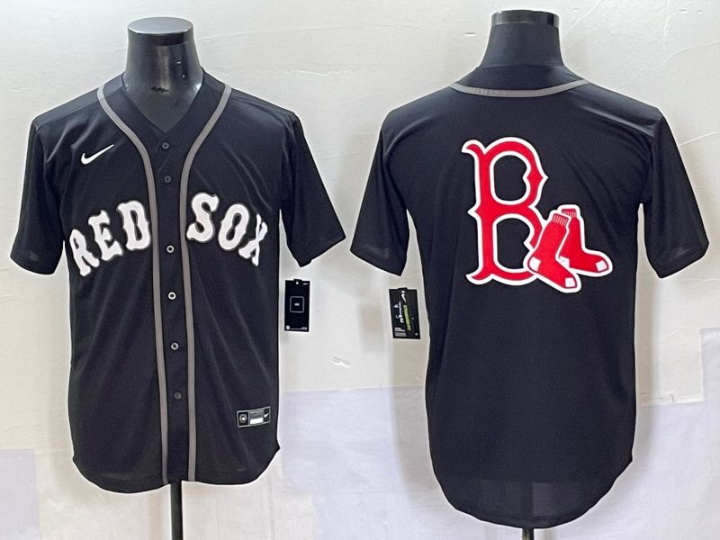 Men 2025 Boston Red Sox Blank Black Game Nike MLB Jersey style 7034->boston red sox->MLB Jersey